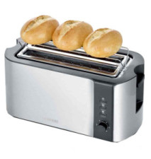 Grille-pain 4 tranches AT 2590, acier inox / noir