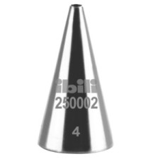 Douille de pâtisserie forme ronde lisse inox 2 mm