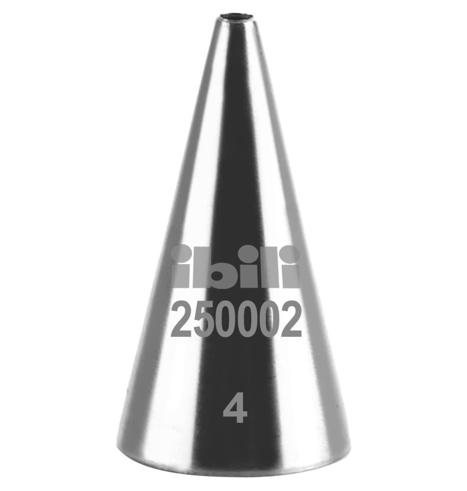 Douille de pâtisserie forme ronde lisse inox 2 mm