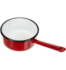 Casserole acier poli diam 14 cm rouge