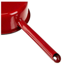 Casserole acier poli diam 14 cm rouge