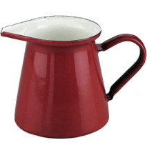 Pot à Lait de Service 0,5 Litres Emaillé Rouge