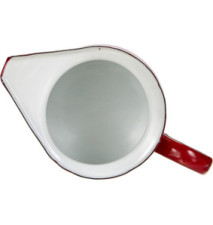 Pot à Lait de Service 0,5 Litres Emaillé Rouge