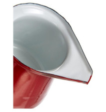 Pot à Lait de Service 0,5 Litres Emaillé Rouge