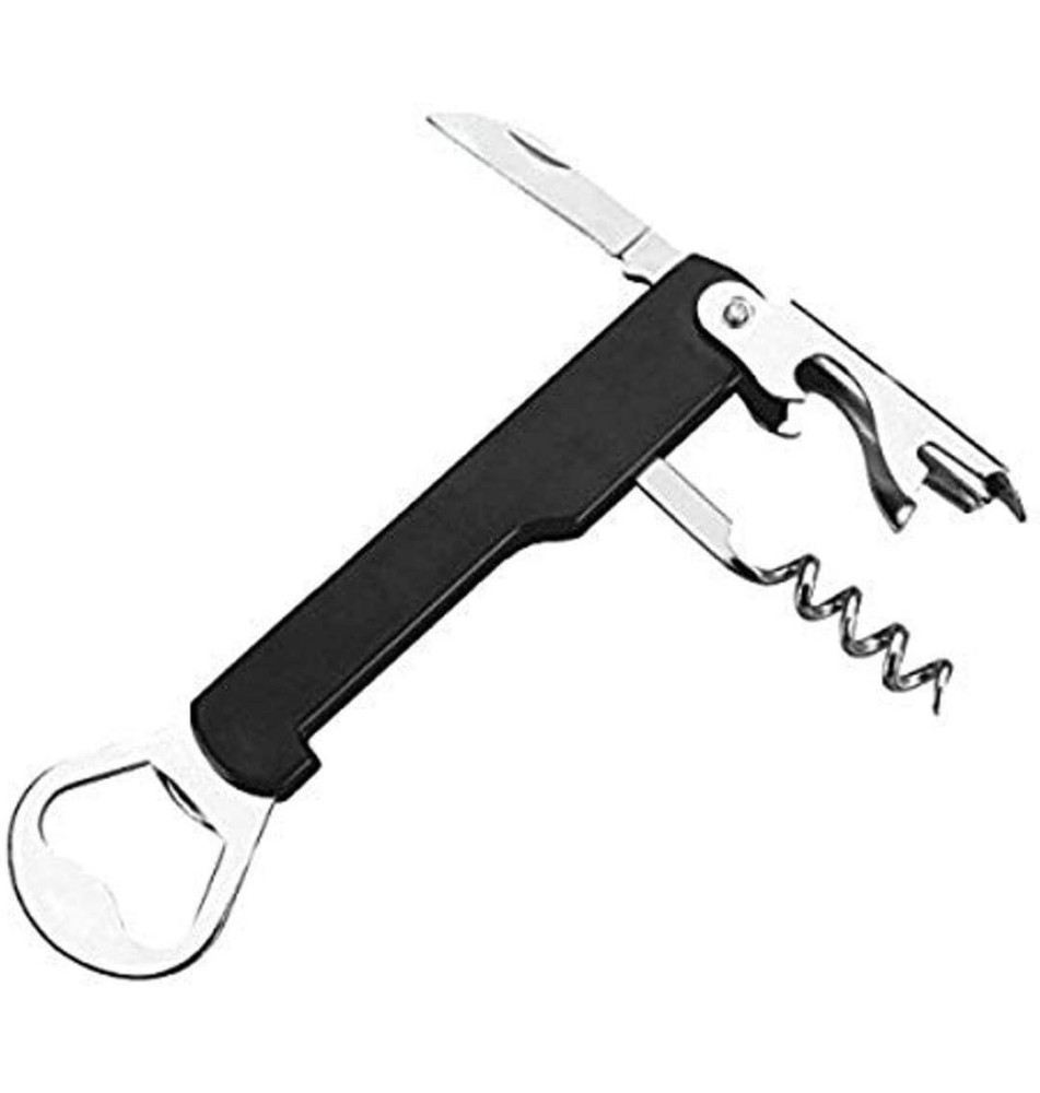 Tire-Bouchon Décapsuleur Limonadier Aluminium Noir