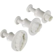 Lot de 3 emporte-pièces Plastique avec poussoir Nuages