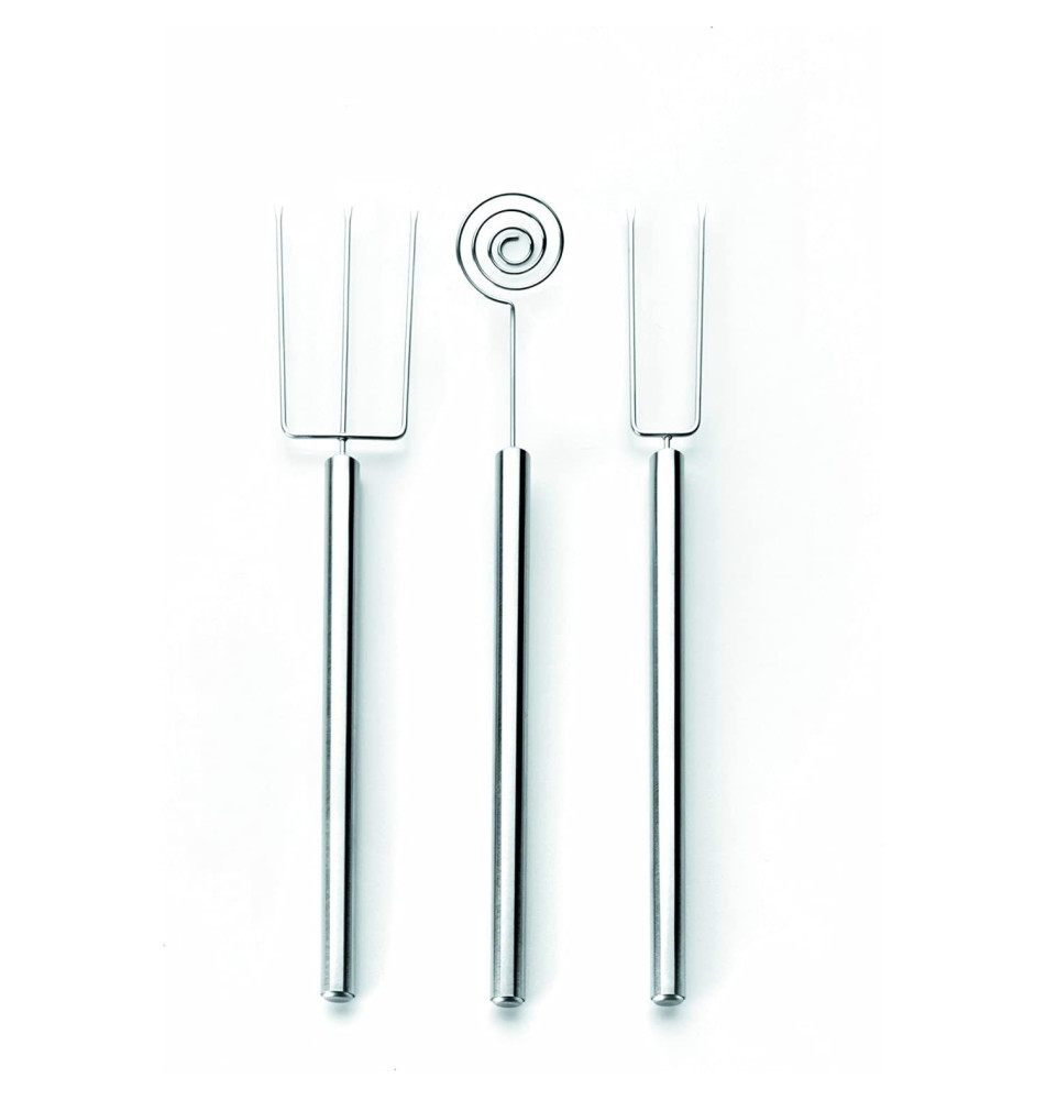 Set 3 ustensiles pour chocolats en inox 18/100 - 20 cm