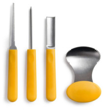Lot de 4 Ustensiles de Décoration de Citrouilles