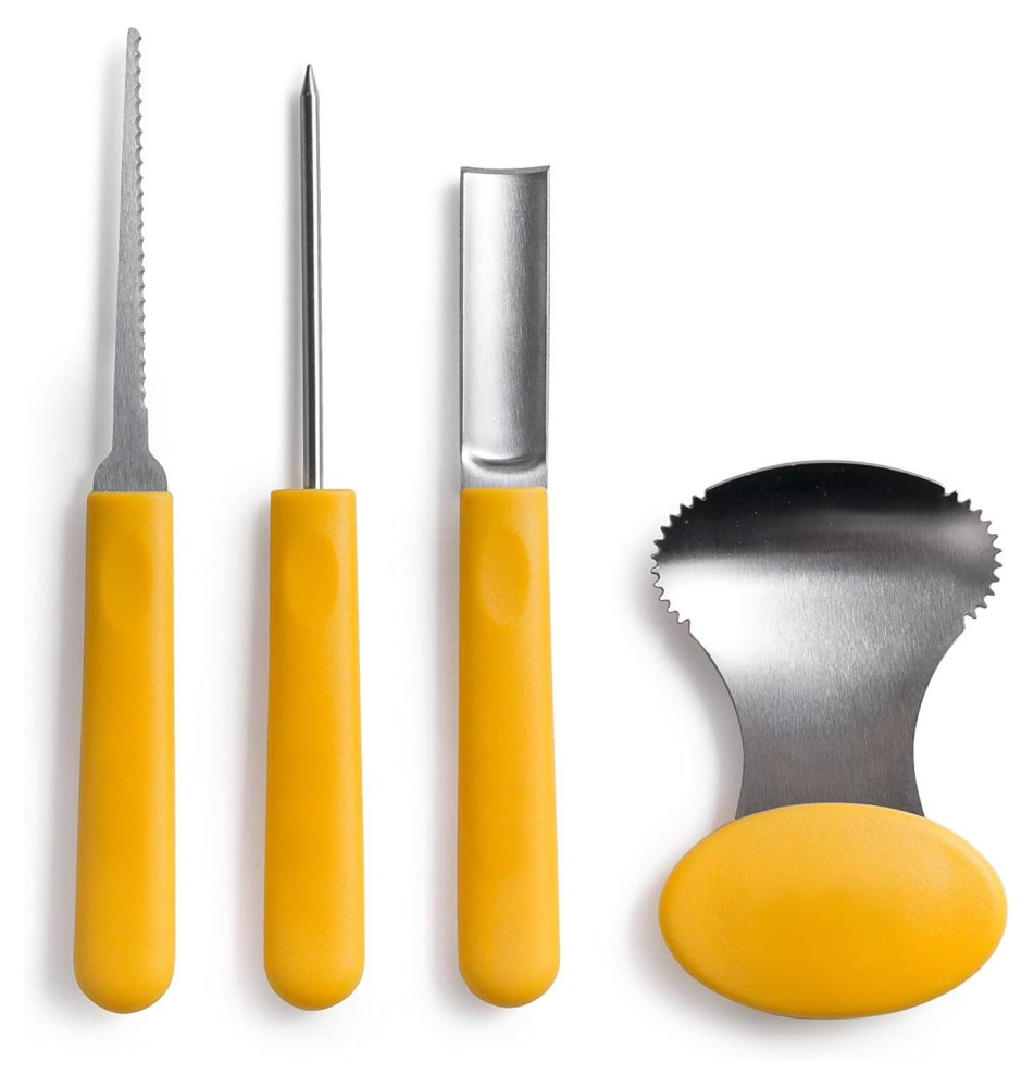 Lot de 4 Ustensiles de Décoration de Citrouilles