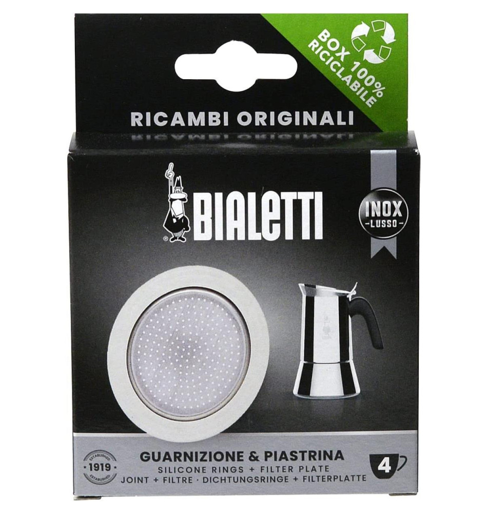 Joint Silicone et Filtre pour Cafetière Inox 4 tasses