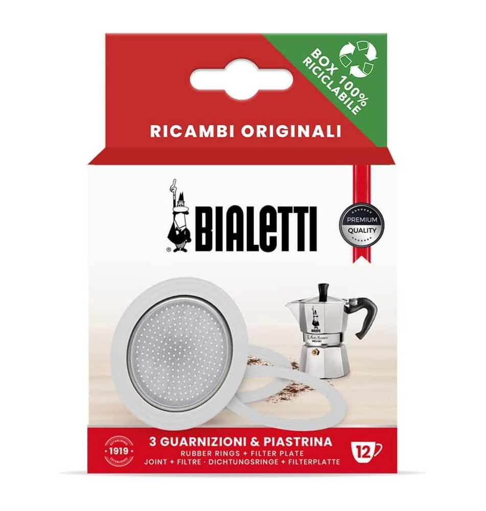 Pack 3 Joints+1 Filtre pour Moka Express 12 Tasses