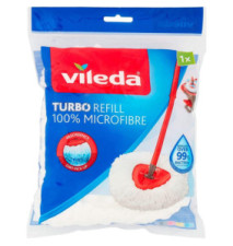 Recharge Classique pour Turbo et Easy Wring & Clean, Microfibres, Blanche