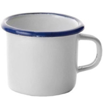 gobelet 5 cm acier émaillé blanc