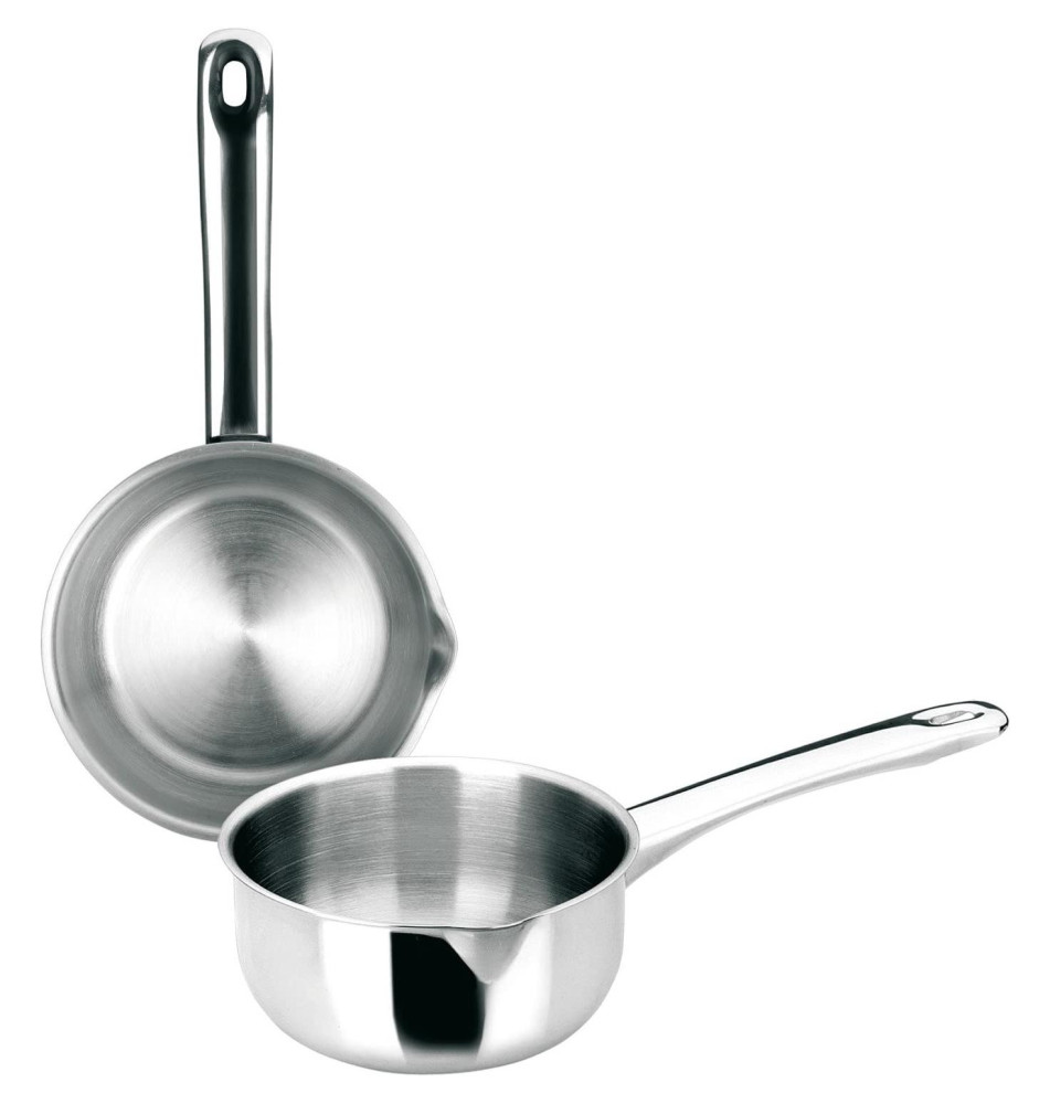 Casserole Bombée avec bec verseur Prisma 12 cm en Inox
