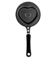 mini poêle en acier anti-adhérebt Motif Coeur