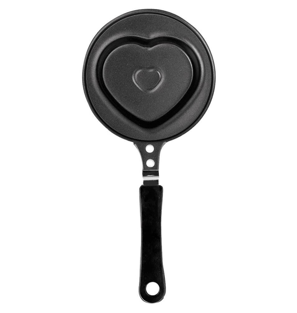 mini poêle en acier anti-adhérebt Motif Coeur