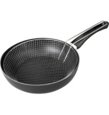 Poêle Friteuse avec Panier INDUBASIC D26cm Aluminium Tous feux