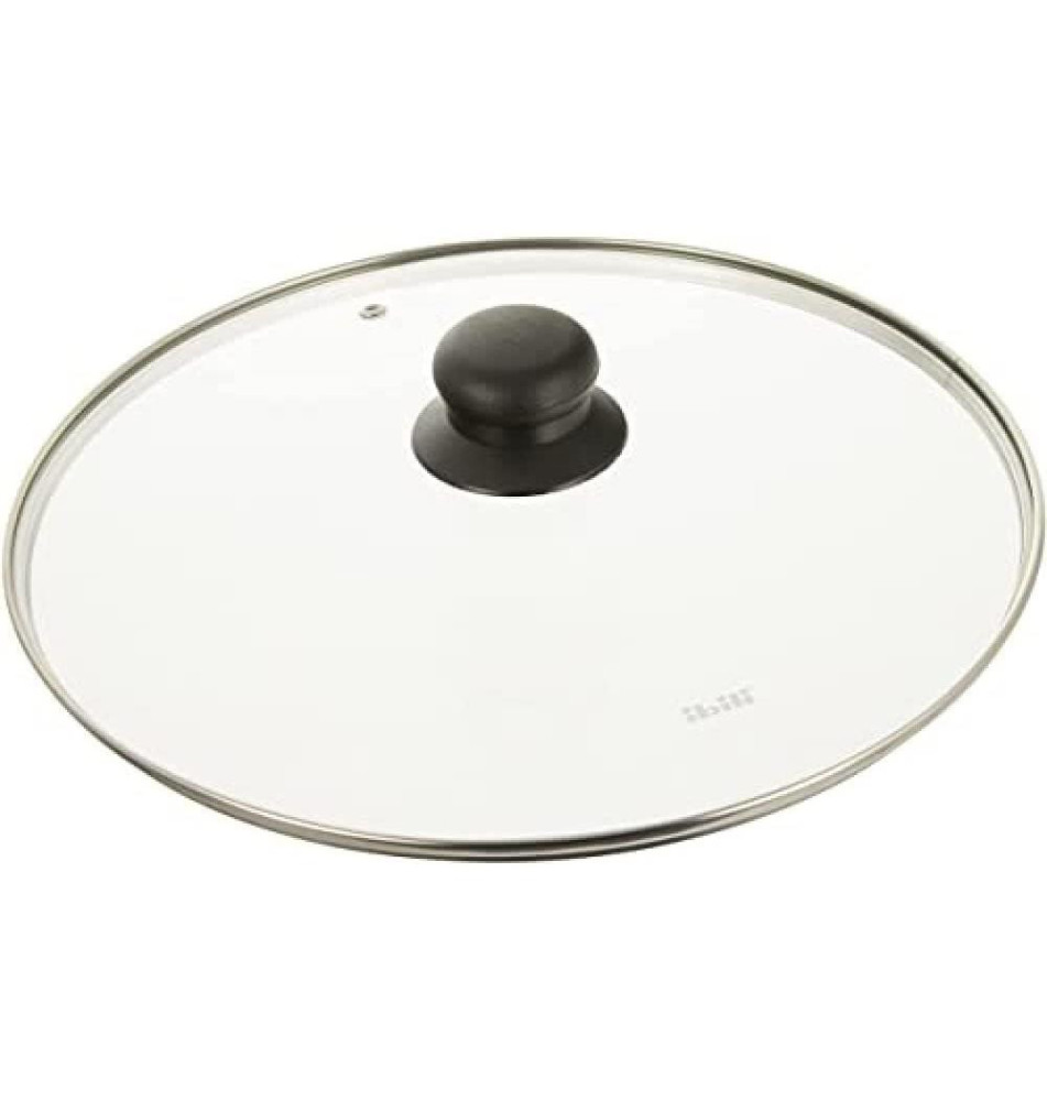 Couvercle en Verre inox avec trou vapeur D 30 cm