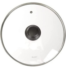 Couvercle en verre - Argent ventilé en acier inoxydable - 26 cm