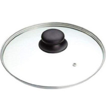 Couvercle en Verre Diamètre 18 cm avec Trou Vapeur