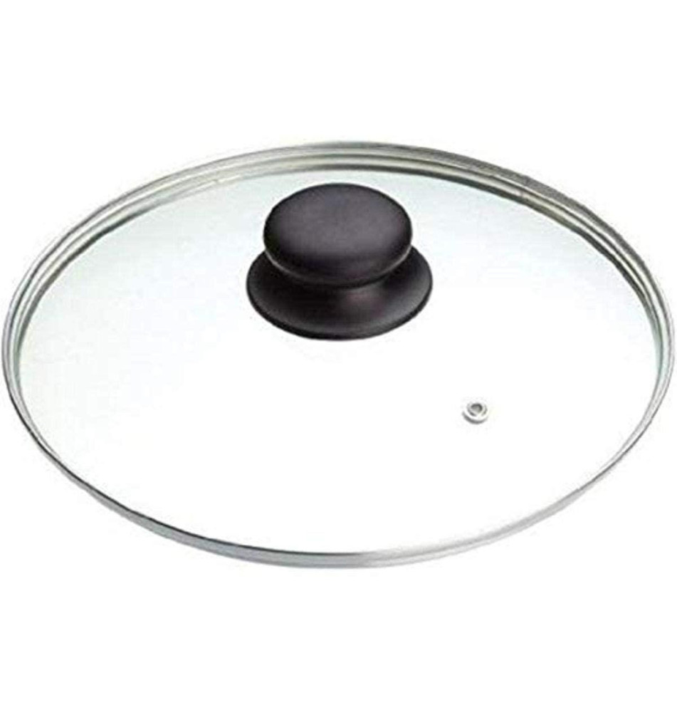 Couvercle en Verre Diamètre 18 cm avec Trou Vapeur