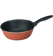 Poêle profonde antiadhésive diam 32 CM orange tous feux
