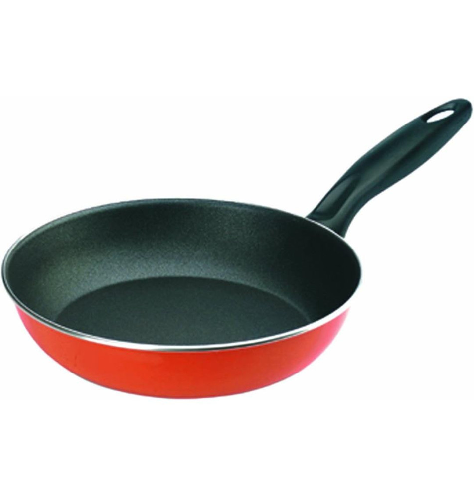 poêle orange, 20 cm, Acier émaillé vitrifié, Antiadhésif, Compatible avec l’induction