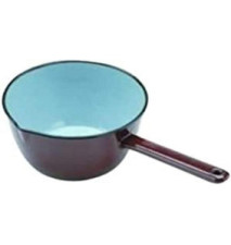 Casserole conique avec bec verseur 18 cm en acier émaillé