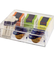 Boîte à thé & infusion/Multibox,en plastique transparent