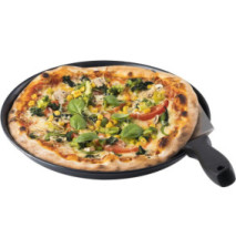 Plaque à pizza, diamètre: 500 mm, noir