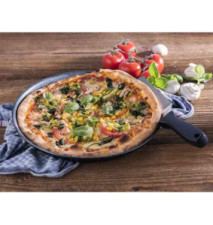 Plaque à pizza, diamètre: 320 mm, noir