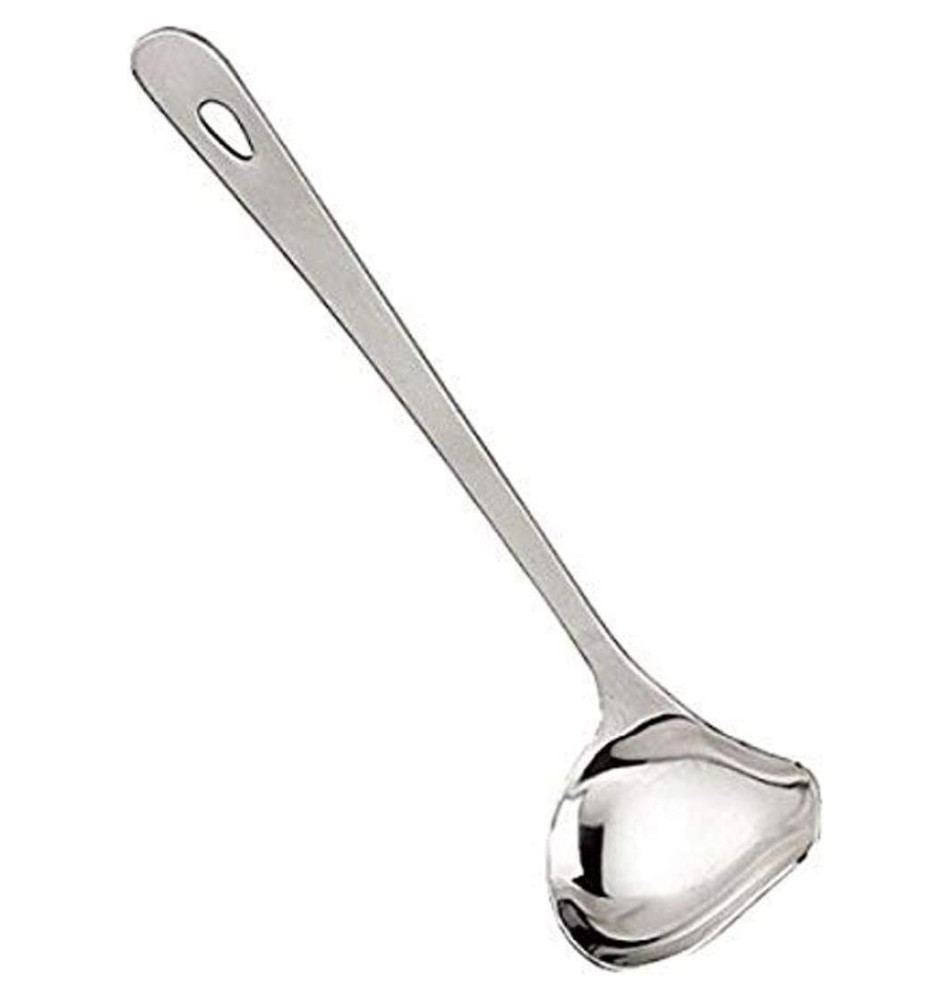 Cuillère à Sauces Inox Argent, 8.0 x 6.5 x 27.5 cm