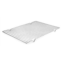 Grille Rectangulaire pour Pâtisserie Acier Chromé, Argent, 43 x 30 cm