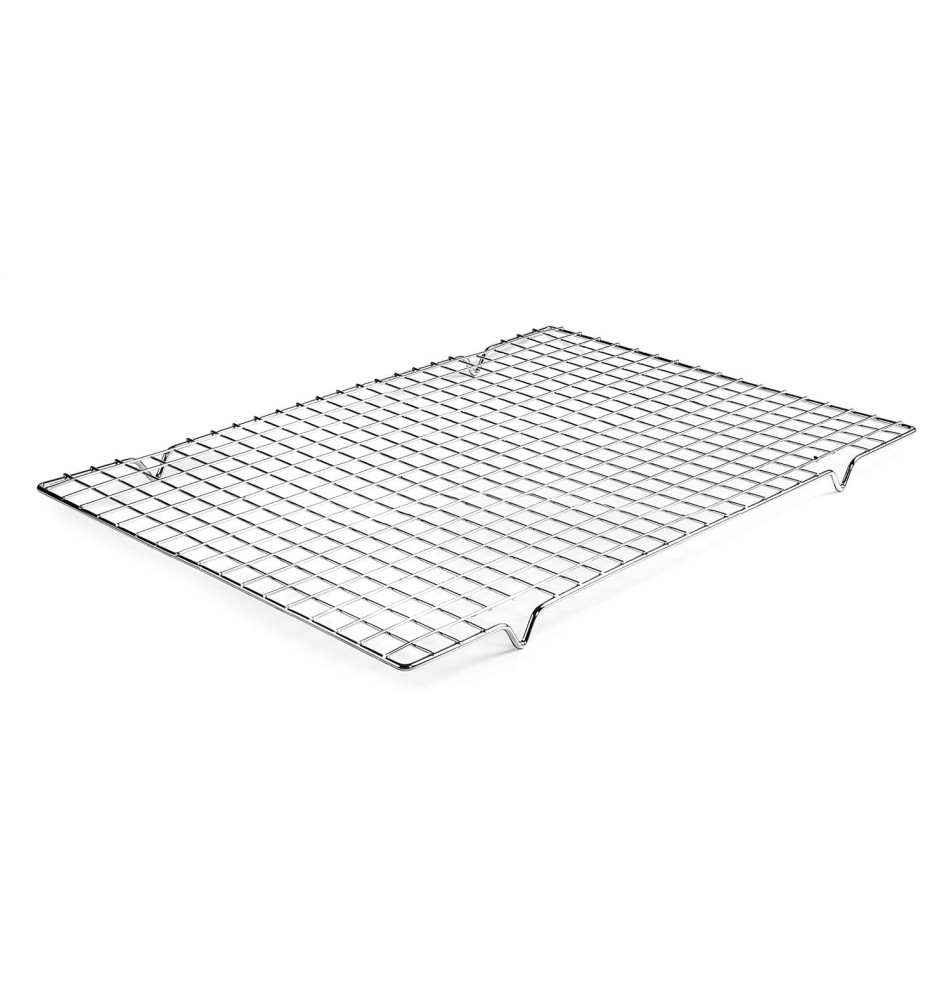 Grille Rectangulaire pour Pâtisserie Acier Chromé, Argent, 43 x 30 cm