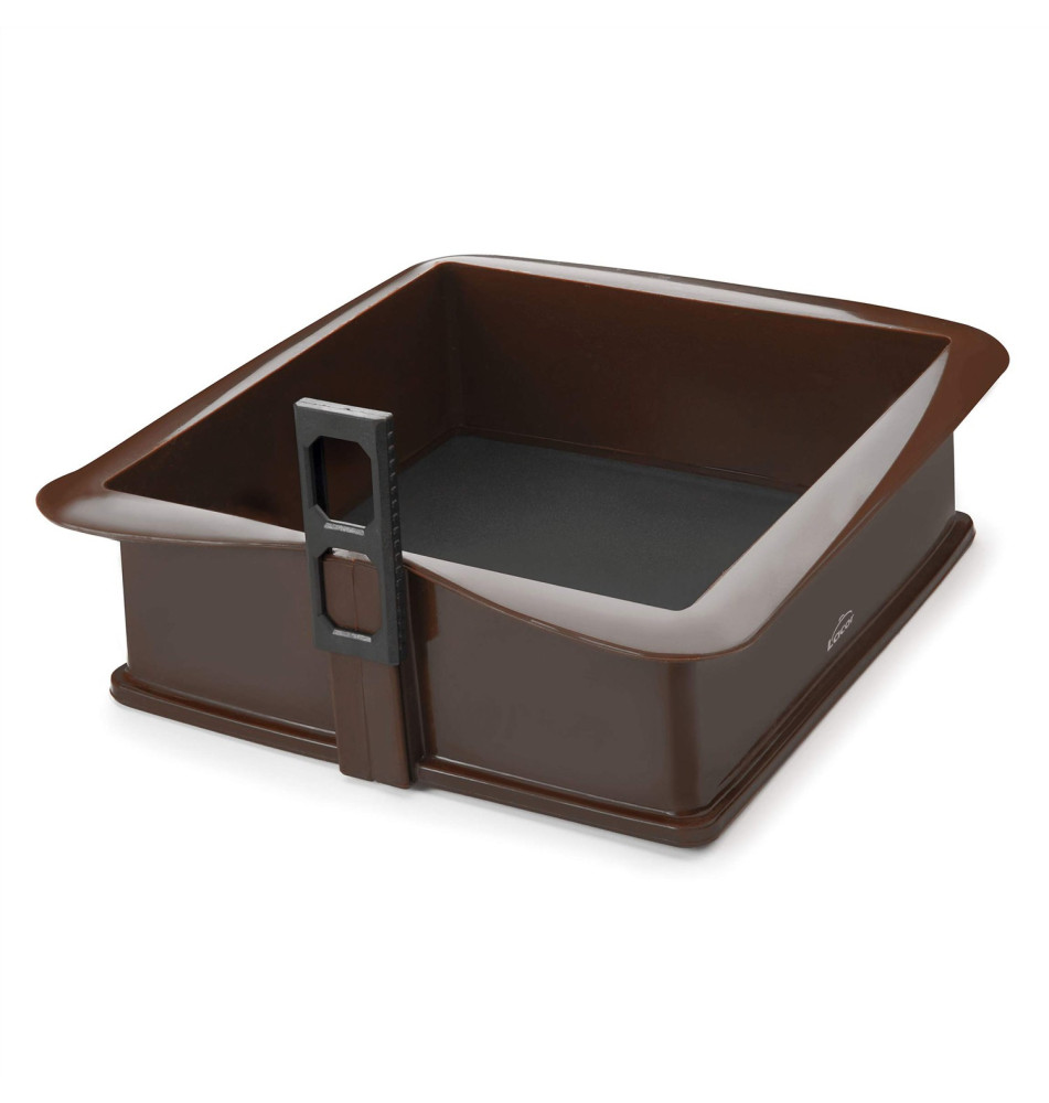 Moule carrée Silicone Marron Demontable 21X21X7 CM