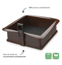Moule carrée Silicone Marron Demontable 21X21X7 CM
