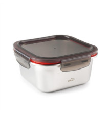Récipient alimentaire carré EcoInox Micro-ondes - 650 ml 14x14x7cm