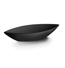 Plat en mélamine Ovale Classic 32 x 12 x 6 cm - Noir