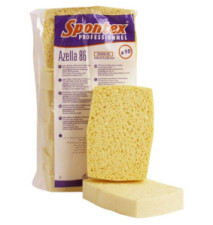 Lot de 10 Eponges tradition n°4 Azella jaune 14,4 x 2,8 x 10,1 cm