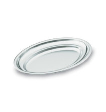 Plat Ovale Inox 18/10 20 x 13 cm, Argent