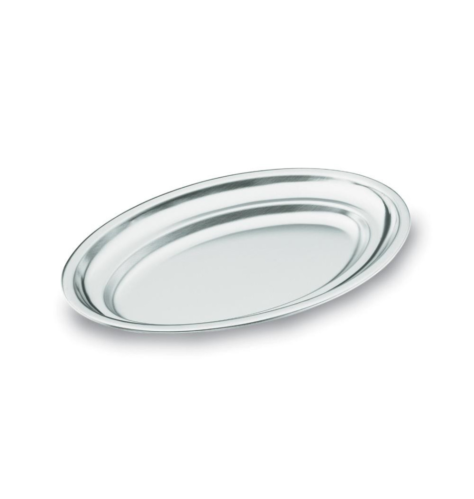 Plat Ovale Inox 18/10 20 x 13 cm, Argent