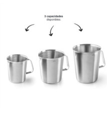 Pot Carafe Mesureur Inox 18/10 1 Litre