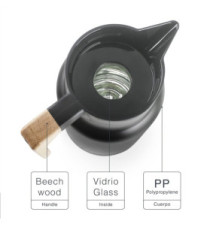 Pichet Isotherme WOOD Noir 1L
