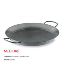Plat à Paëlla Anti Adhésive 60 cm Gris