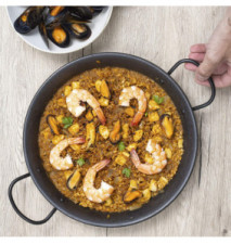 Plat à Paëlla Anti Adhésive 60 cm Gris