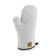 Gant résistant à la Chaleur, Sangle à accrocher, 30 cm, Blanc et Bleu à Rayures