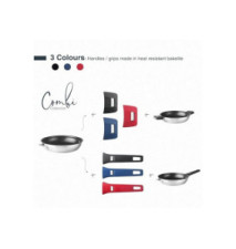 Poêle antiadhésive Combi Ø24Cm Acier Inox sans Poignée
