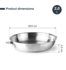 Poêle à Frire SANS Poignée Amovible Combi ø 24 cm