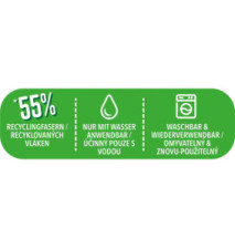 Chiffon microfibre en fibres recyclées, pack de 2