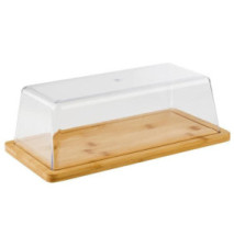 Plateau Bambou Rectangle avec Cloche 320 x 165 x 110 mm